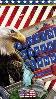 Tema de teclado America Flag Eagle Cartaz