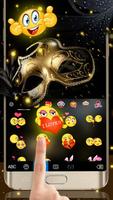 برنامه‌نما Behind The Mask Glitter Free Emoji Theme عکس از صفحه