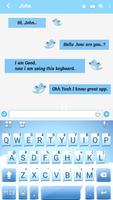 Blue Sms Message Keyboard Theme gönderen