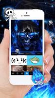 Tema de teclado Blue Grim Reaper imagem de tela 3