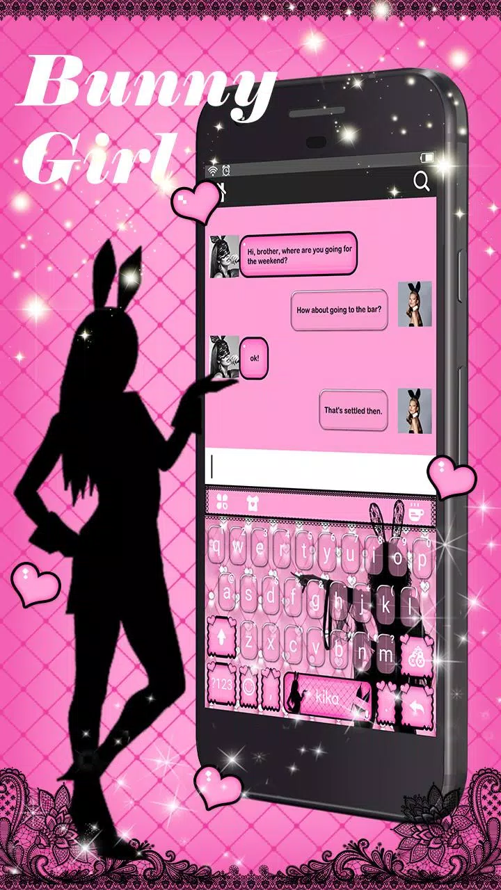 Descarga de APK de Pinky Sexy Bunny Girl Keyboard Theme para Android