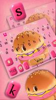 ثيم لوحة المفاتيح Cartoon Funny Hamburger تصوير الشاشة 1