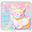 Cartoon Adorable Alpaca Keyboard Theme APK