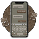 Classic Leather Brown Keyboard Theme APK