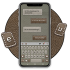 Classic Leather Brown Keyboard Theme icon
