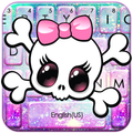Cute Skull Galaxy Keyboard Theme