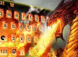 Fire Dragon Emoji Keyboard постер