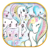 Tema Keyboard Flower Unicorns ícone