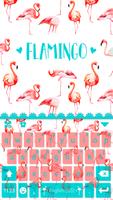 Flamingo Kika Emoji Keyboard ポスター