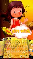 Girl Wish Cute Keyboard Theme Affiche