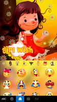 Girl Wish Cute Keyboard Theme capture d'écran 2