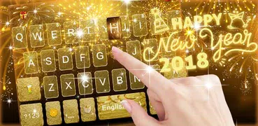 Tema de teclado Gold 2018 New Year