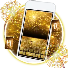 Neues Gold 2018 New Year Tastatur thema APK Herunterladen