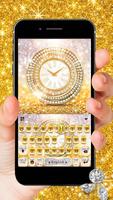 Gold Glitter Clock Plakat