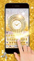 Gold Glitter Clock स्क्रीनशॉट 2