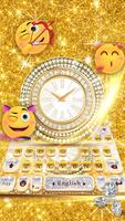 Gold Glitter Clock स्क्रीनशॉट 3