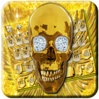 Tema de teclado Golden Skull ícone