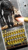 ثيم لوحة المفاتيح Gun Bullet B الملصق