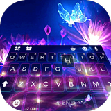 Luminous Purple Butterfly Keyboard Theme アイコン