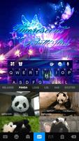 Luminous Purple Butterfly Keyboard Theme syot layar 3