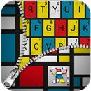 Mondrian Mordern Art Fashion Keyboard Theme aplikacja