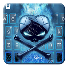 Neues Neon Apple Skull Tastatur thema Zeichen