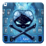 тема для клавиатуры Neon Apple Skull иконка