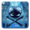 Neon Apple Skull Keyboard Theme