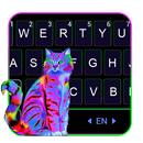 Neon Cat Keyboard Theme APK