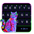 Neon Cat Keyboard Theme simgesi