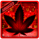 Neon Red Weed Keyboard Theme APK