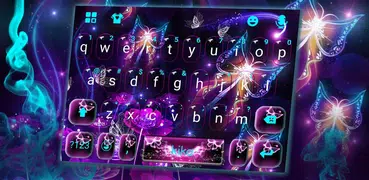 Neon Sparkle Butterfly 主題鍵盤