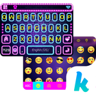 Neon Emoji Kika Keyboard Theme icon