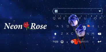 Neon Rose Keyboard Theme