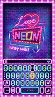 Neon Emoji Kika Keyboard Theme poster