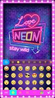 Neon Emoji Kika Keyboard Theme скриншот 1