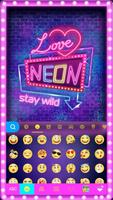 Neon Emoji Kika Keyboard Theme ảnh chụp màn hình 1