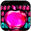 Os11 Glass Pink Apple Tema de teclado