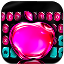 OS11 Glass Pink Apple Keyboard theme APK