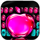 Nouveau thème de clavier OS11 Glass Pink Apple icône