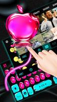 Tema Keyboard OS11 Glass Pink Apple screenshot 3