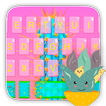 Pink Cartoon Cactus Keyboard T