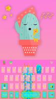 Pink Cartoon Cactus poster