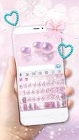 Tema Keyboard Pink Girly Luxur poster