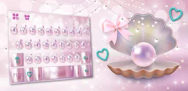 Pink Luxury Pearl Tema Tastiera