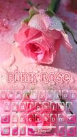 پوستر تم صفحه کليد Pink Rose Heart
