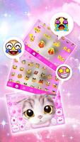 Tema Keyboard Pink Cat screenshot 3