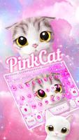 Pink Cat Tema de teclado captura de pantalla 1