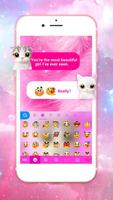 Pink Cat Keyboard Theme screenshot 2