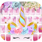 Thème de clavier Pinky Girly Unicorn icône